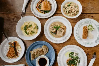 A spread of dishes at The Grange of Prince Edward winery for Countylicious