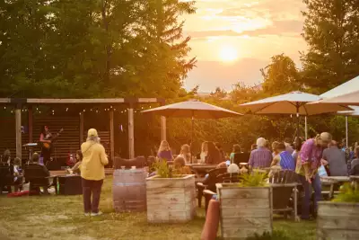 Grey County | Sunset at Grey & Gold Cider in Grey County
