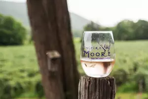 Finger Lakes, New York | A glass of ros&eacute; at Inspire Moore Winery