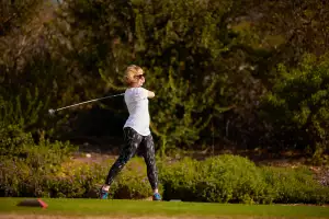 Katie Bridges golfs at The Grand Golf Club at Fairmont Grand Del Mar, San Diego