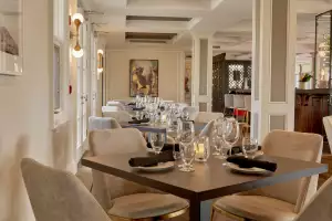 Inside Lighthouse45 restaurant at Rawley Resort Marina & Spa, Port Severn