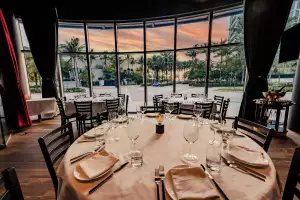 South Beach, Miami, Florida | A sunset view from inside Red South Beach