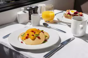 Pancakes aboard the Rocky Mountaineer