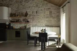 Dining area in a guest room at The Kat Florence Hotel