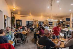 2026 Travel trends | A dining area at Udderly Ridiculous Farm