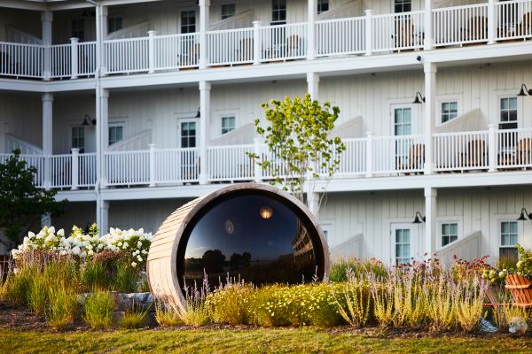 Finger Lakes, New York | The barrel sauna at The Lake House on Canandaigua