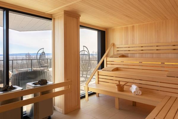 Club Med Charlevoix | Inside the sauna at Club Med Charlevoix