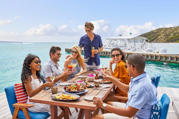 Dining at Fisherman's Village at Park Hyatt St. Kitts