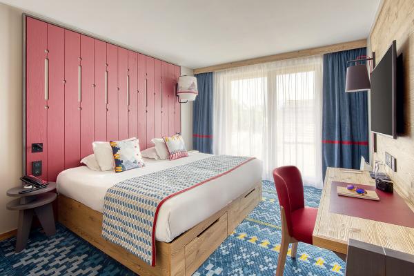 A guestroom at Club Med Tignes in the French Alps A guestroom at Club Med Tignes in the French Alps