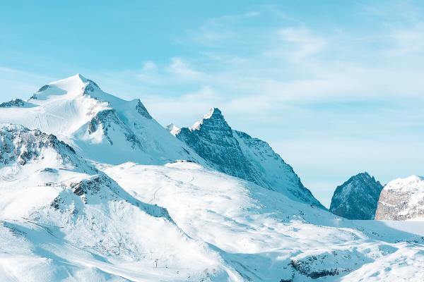 Mountains in Tignes in the French Alps