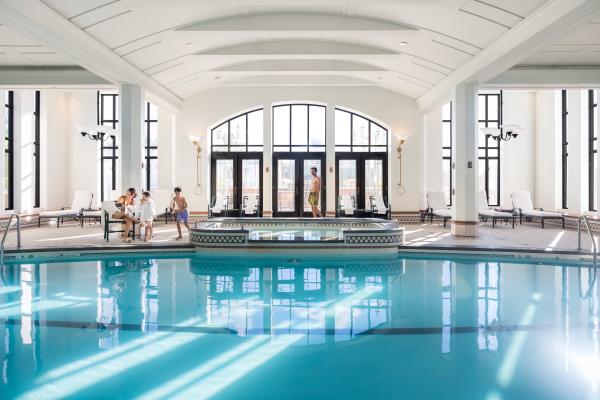 The pool at the Fairmont Le Château Frontenac hotel, Quebec City The pool at the Fairmont Le Château Frontenac hotel, Quebec City