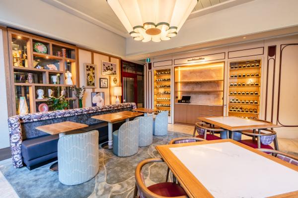 Seating inside Abrielle restaurant at the Sutton Place Hotel Toronto