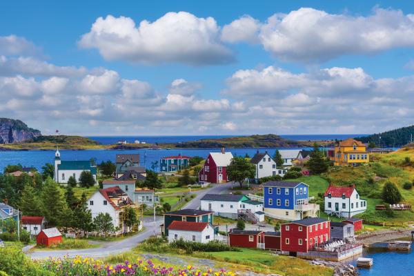 Colourful houses in Trinity, Newfoundland