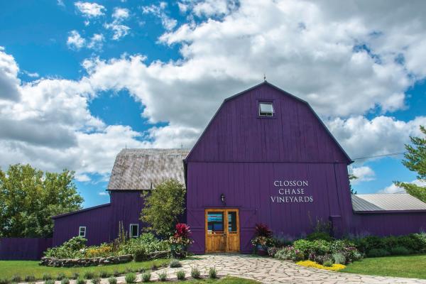 Closson Chase's big purple barn in Prince Edward County