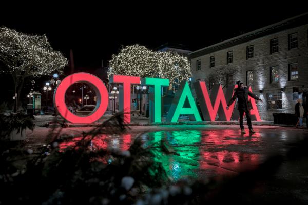 The Ottawa sign in Byward Market, Ottawa