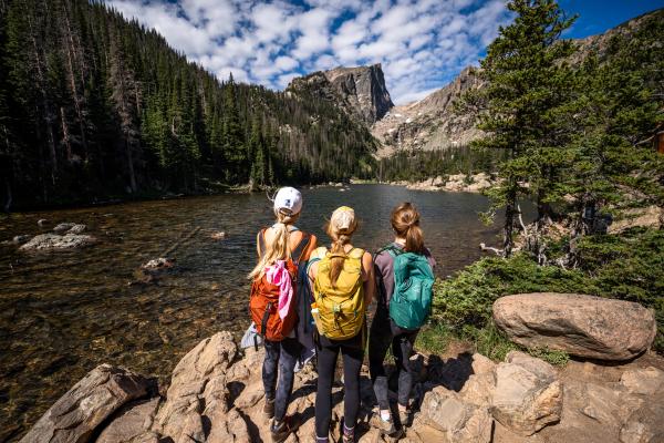 Hiking in Rocky Mountain National Park in Colorado, U.S.A.