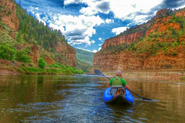 Kayaking the Colorado River in Colorado, U.S.A.