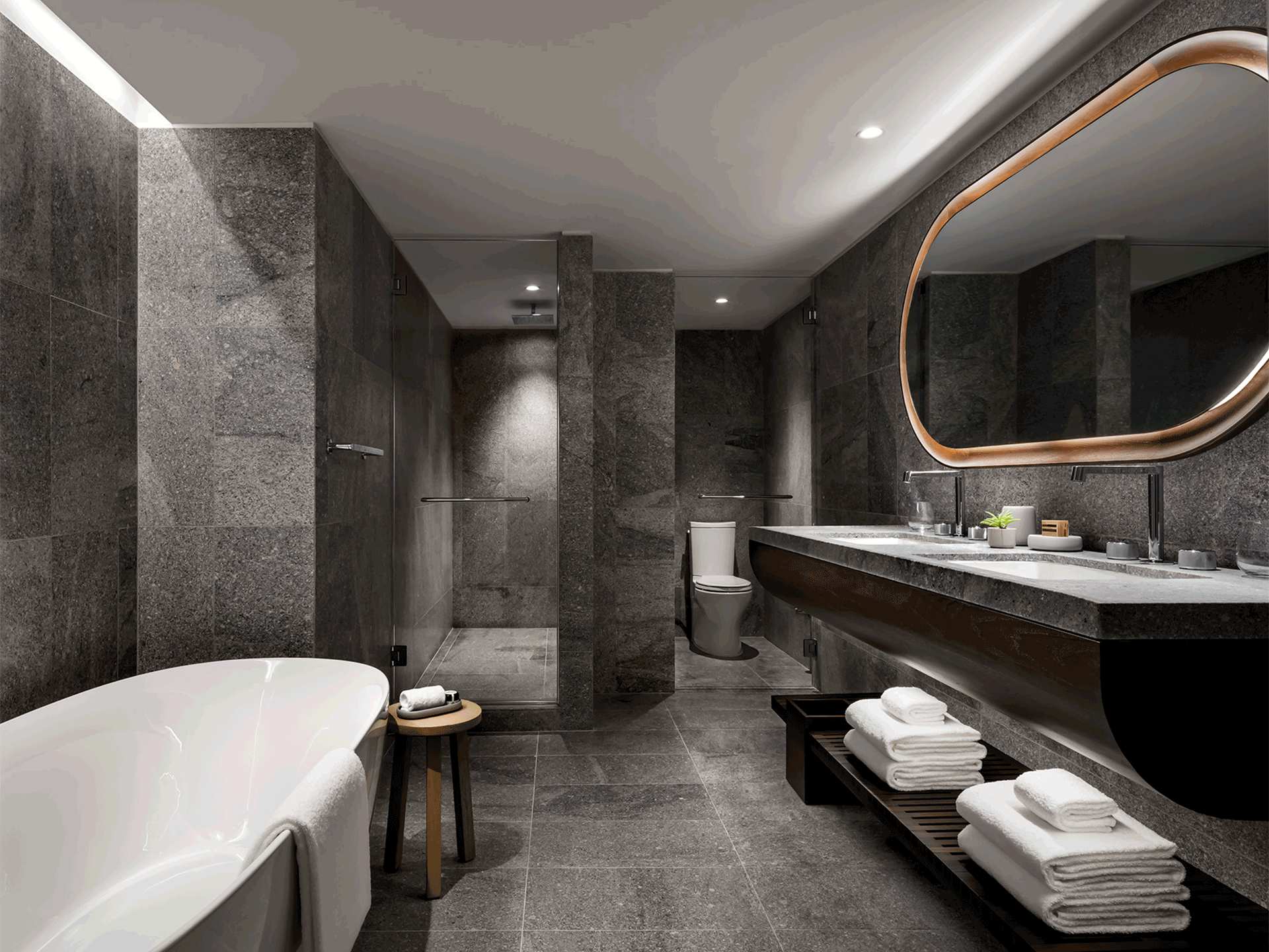 Muir hotel Halifax | Deep soaker tub in suite's bathroom