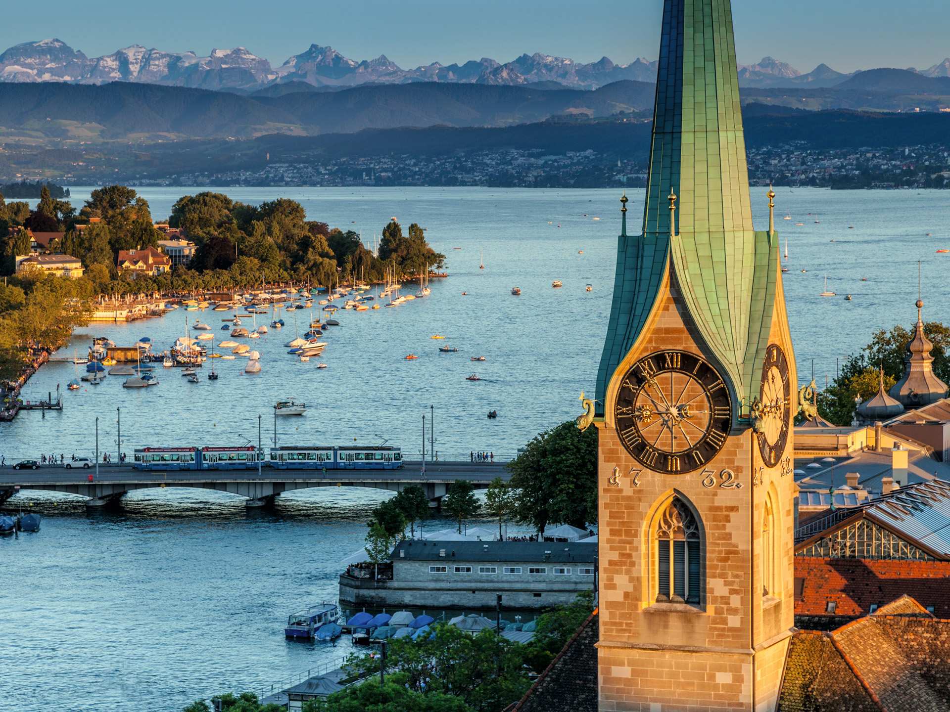 Switzerland Swiss Travel Pass | Clock tower in Zurich, Switzerland