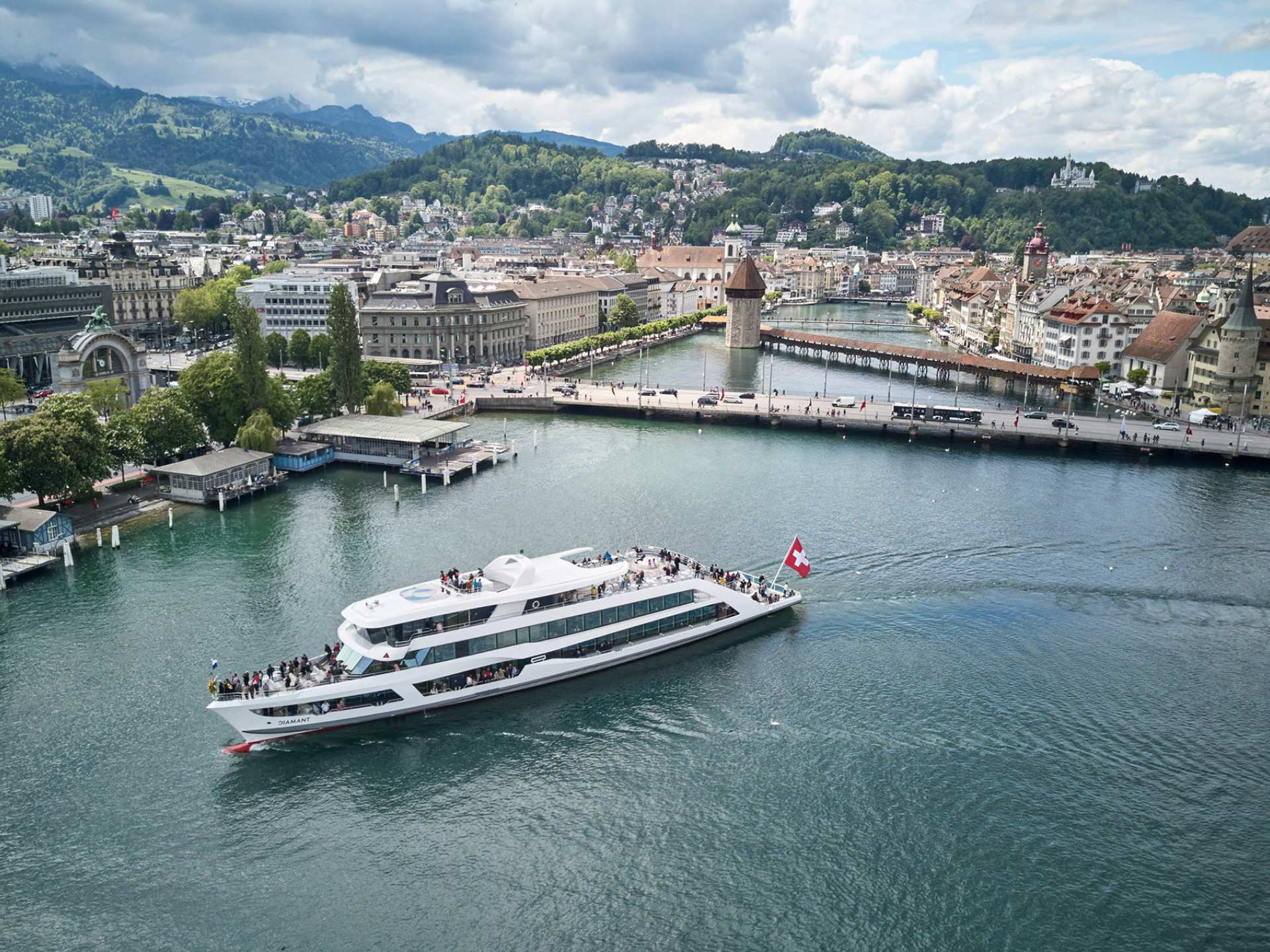 Switzerland Swiss Travel Pass | Ferry on Lake Lucerne in Switzerland