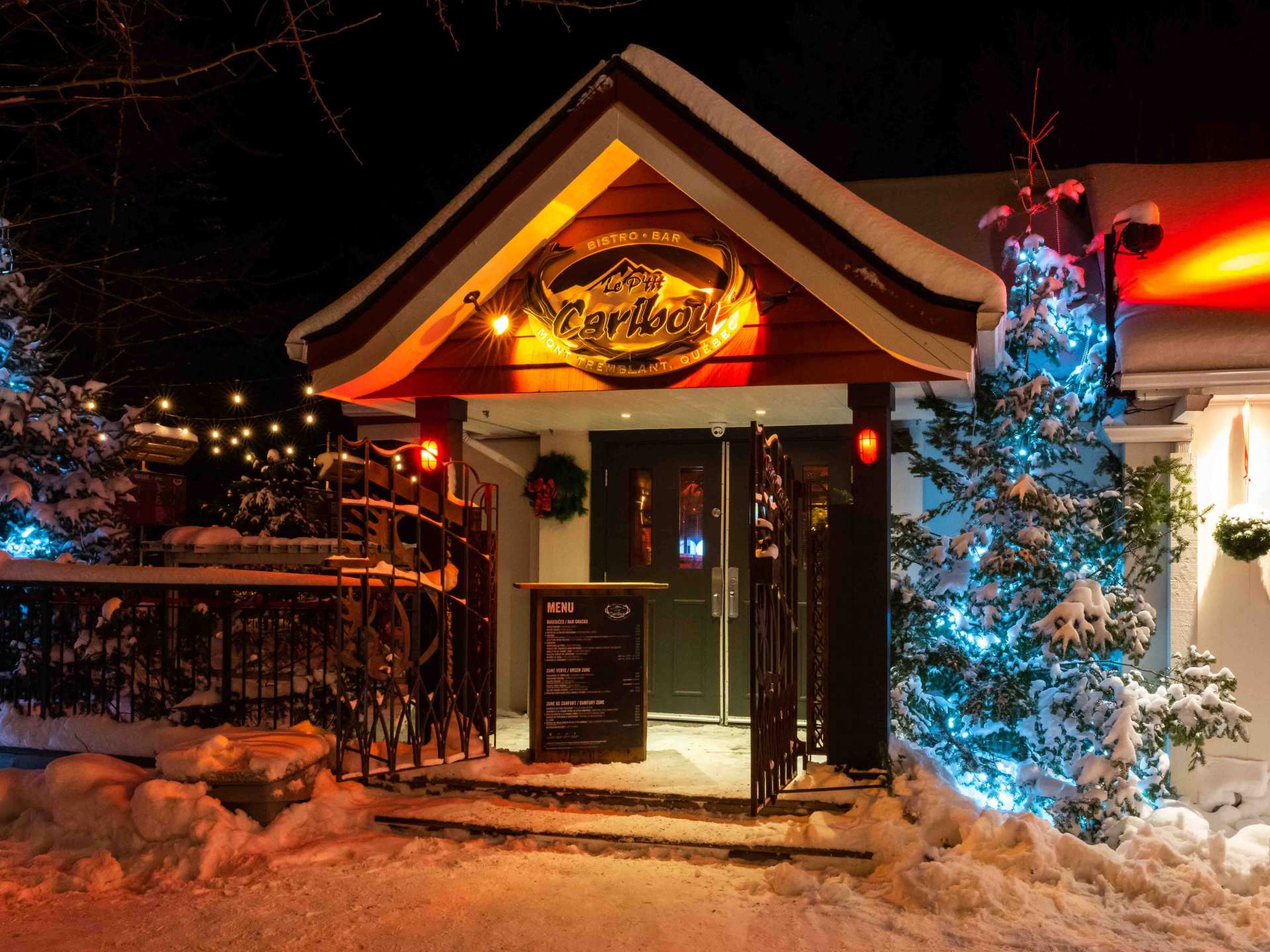 Mont Tremblant activities | The exterior of Le P'tit Caribou in Mont Tremblant