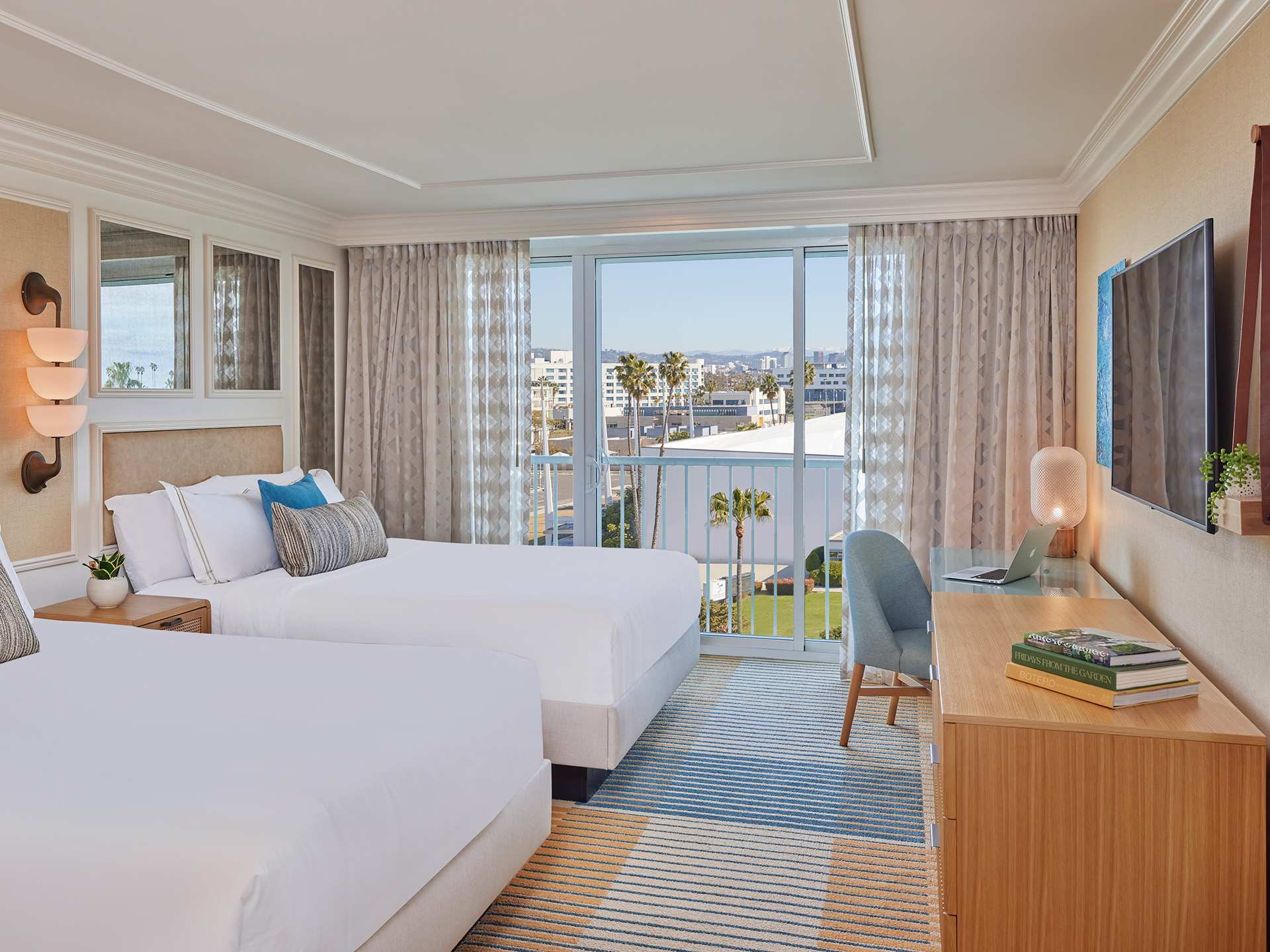 A double bed room at the Viceroy Santa Monica