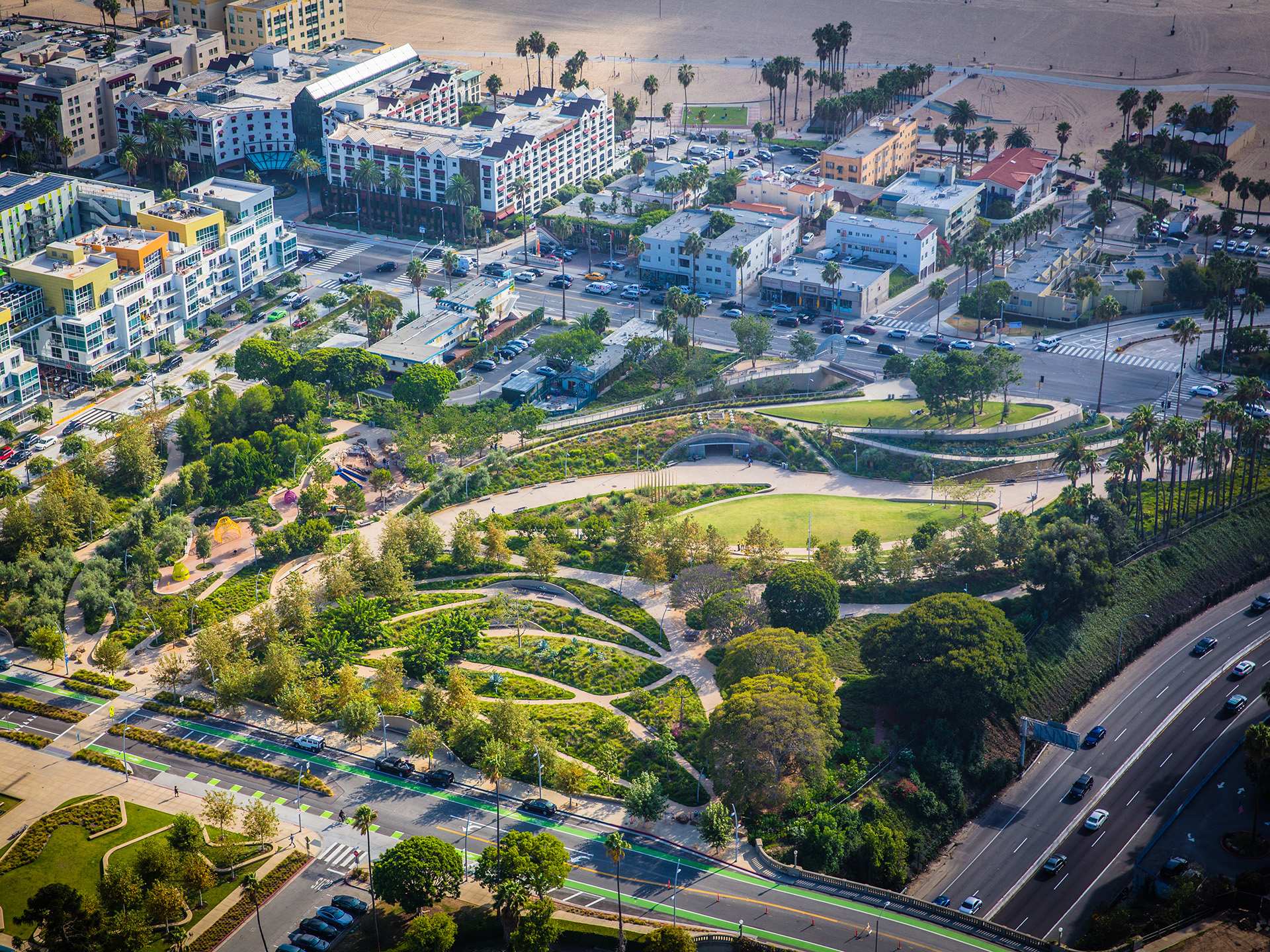 Tongva park and biking trails in Santa Monica