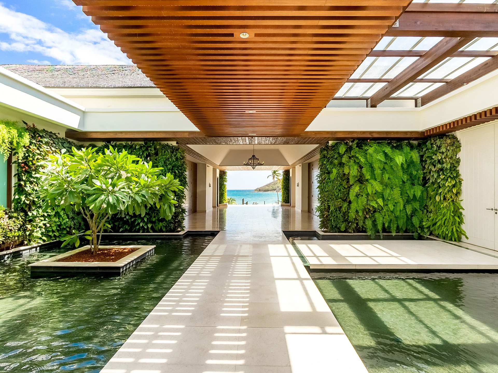 The welcome walk at the Park Hyatt St. Kitts