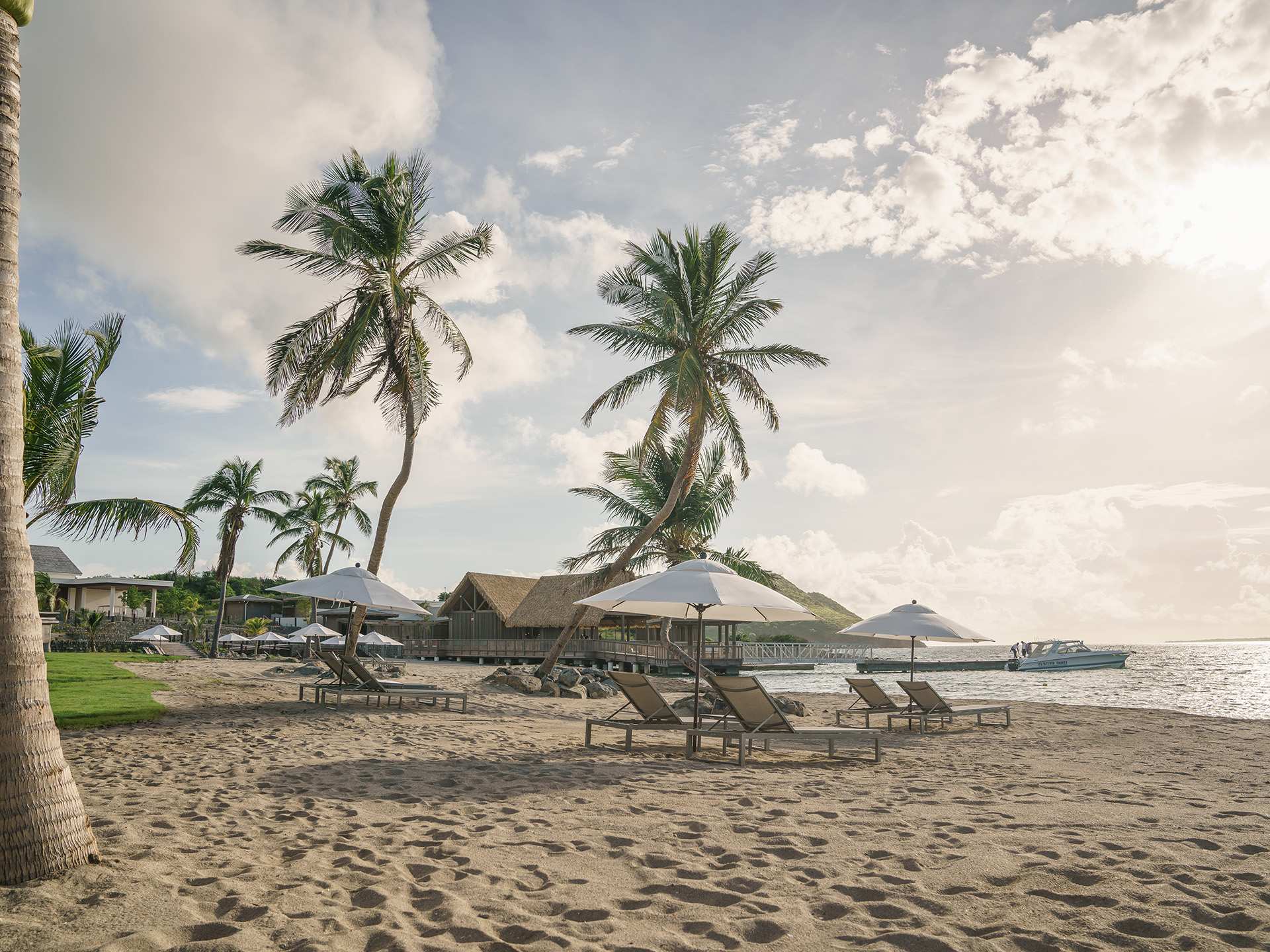 The gorgeous beach at the Park Hyatt St. Kitts