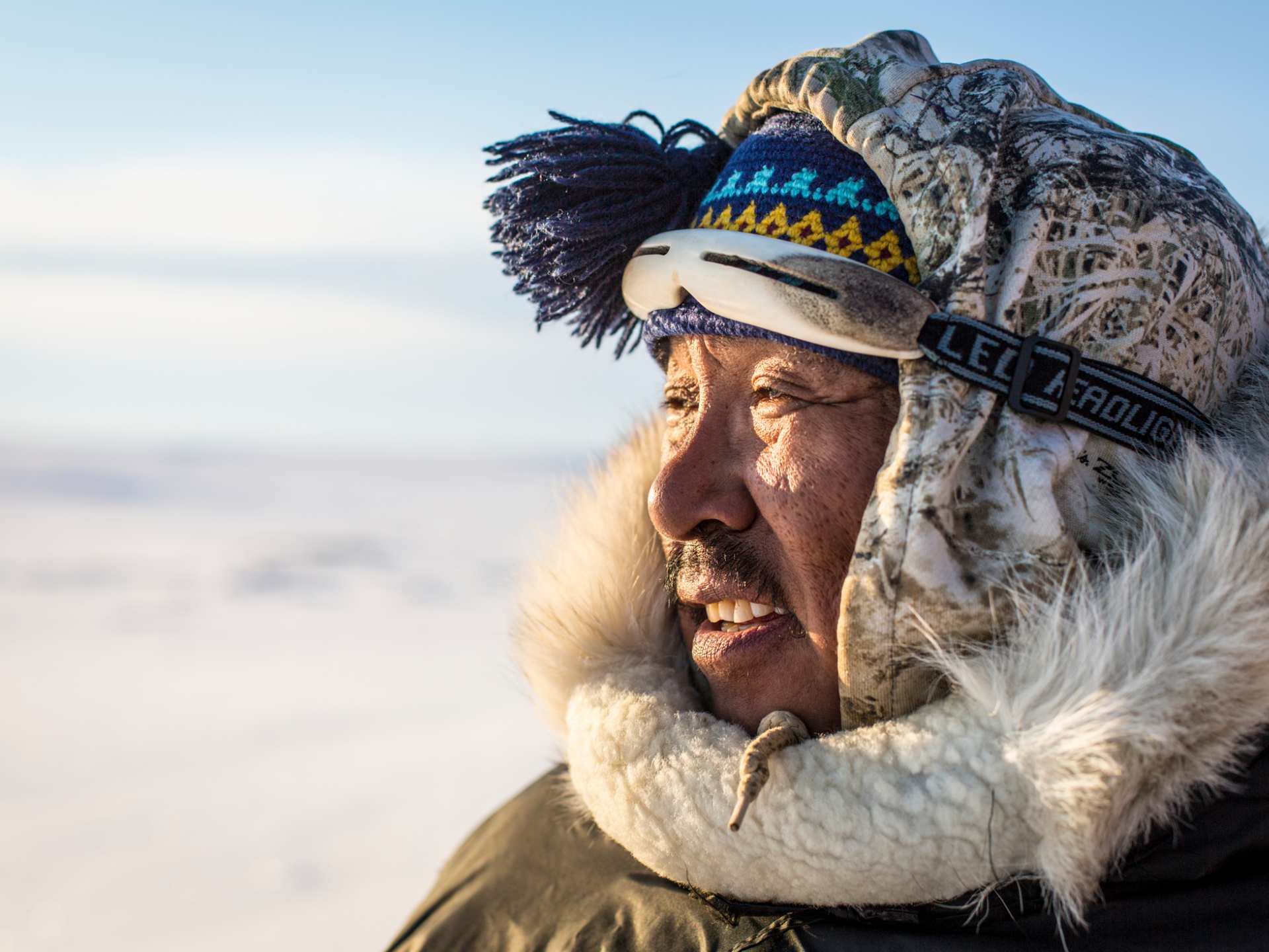 Nunavik | The face of an Inuk guide on one of the many Inuit Adventures tours