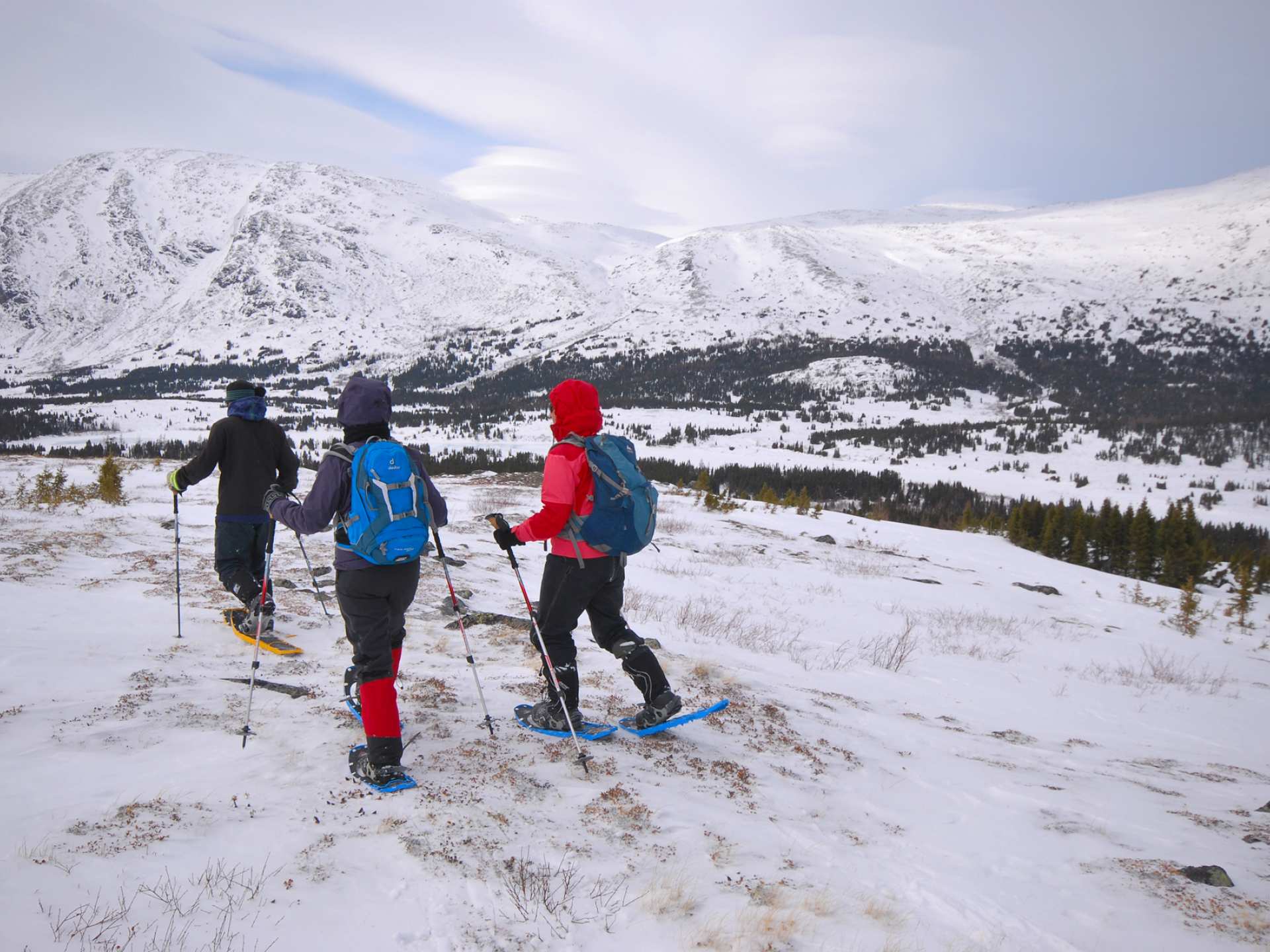 Nunavik | Visitors snowshoe across Parc national Kuururjuaq