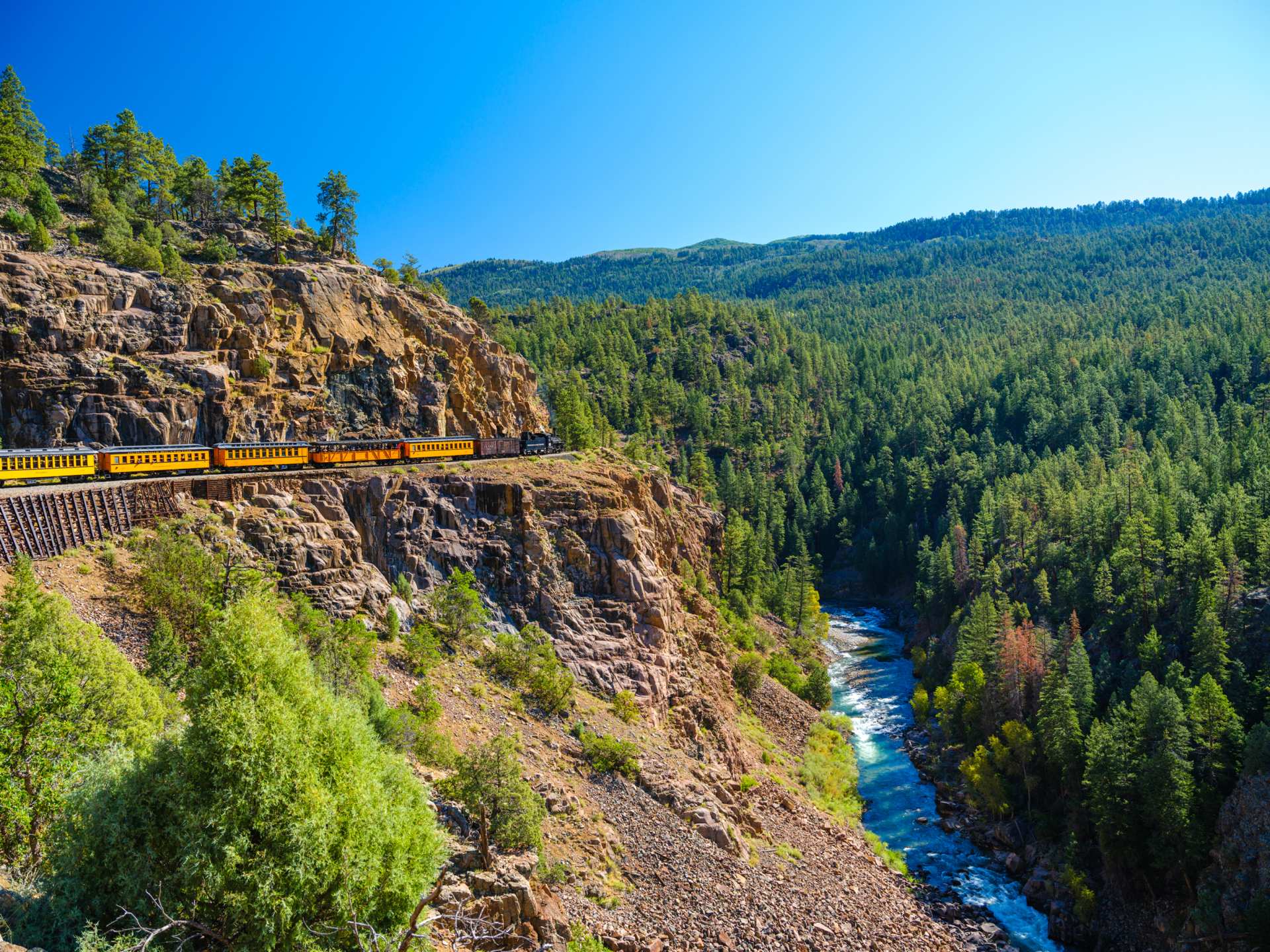 Durango & Silverton Narrow Gauge Railroad in Colorado, U.S.A.