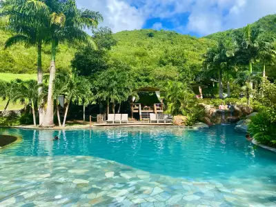 Saint Martin | The fresh water pool at Loterie Farm