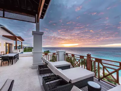 Penthouse suite private terrace at Zemi Beach House
