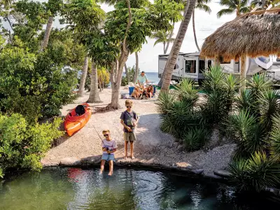 The Florida Keys | A family at an RV park in the Lower Keys