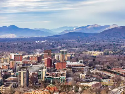 North Carolina | Downtown Asheville, North Carolina and the surrounding mountains