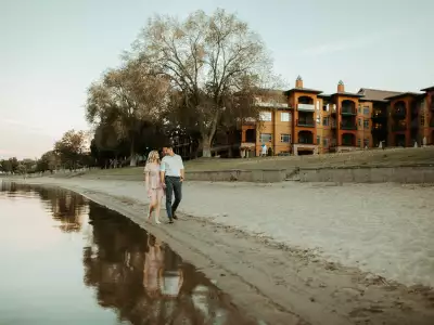 Best wineries and things to do in Osoyoos and Oliver B.C. | Beach walk at Watermark Beach Resort