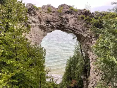 Mackinac Island | Arch Rock in the spring on Mackinac Island
