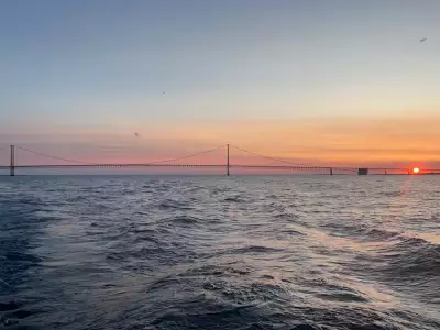 Mackinac Island | The sunset on Lake Huron on a Sip N' Sail cruise from Mackinac Island