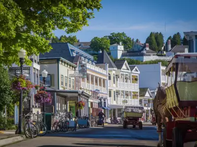 Mackinac Island | The main downtown strip on Mackinac Island