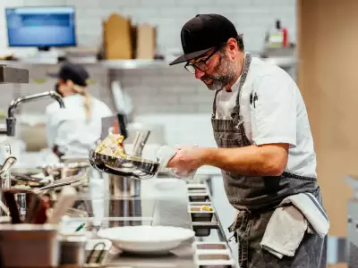 Albert Ponzo in the kitchen at The Royal Hotel in Picton