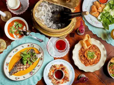 A spread of different dishes at Cobi's in Santa Monica