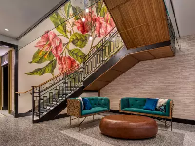 Inside TOOR Hotel's lobby