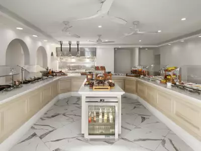 The Laguna Restaurant buffet at Colony Club, Barbados