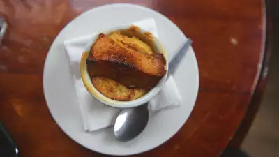 Bread and Butter Pudding at the English Restaurant