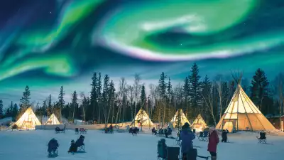 Aurora Borealis in Aurora Village, Yellowknife