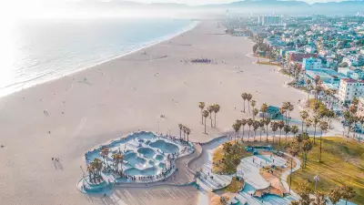 Janet Zuccarini's best things to do in Los Angeles | Aerial view of Venice Beach and boardwalk