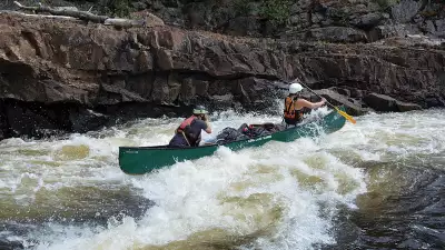 Running rapids on the Wanapitei River