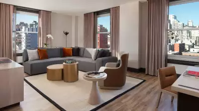The Clift Royal Sonesta Hotel, San Fransisco | One Bed Suite Living Room