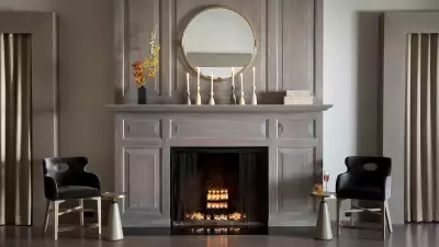 The Clift Royal Sonesta Hotel, San Fransisco | A fireplace in the Spanish Suite